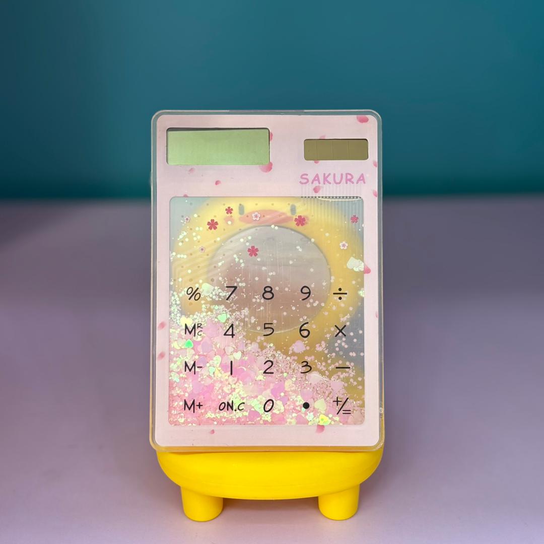 ماشین حساب آکواریومی سفید