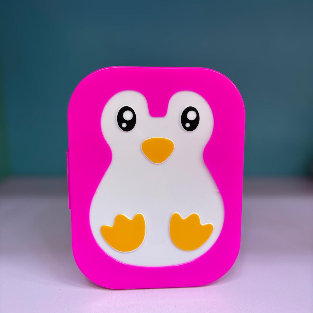 ظرف غذا پنگوئن صورتی